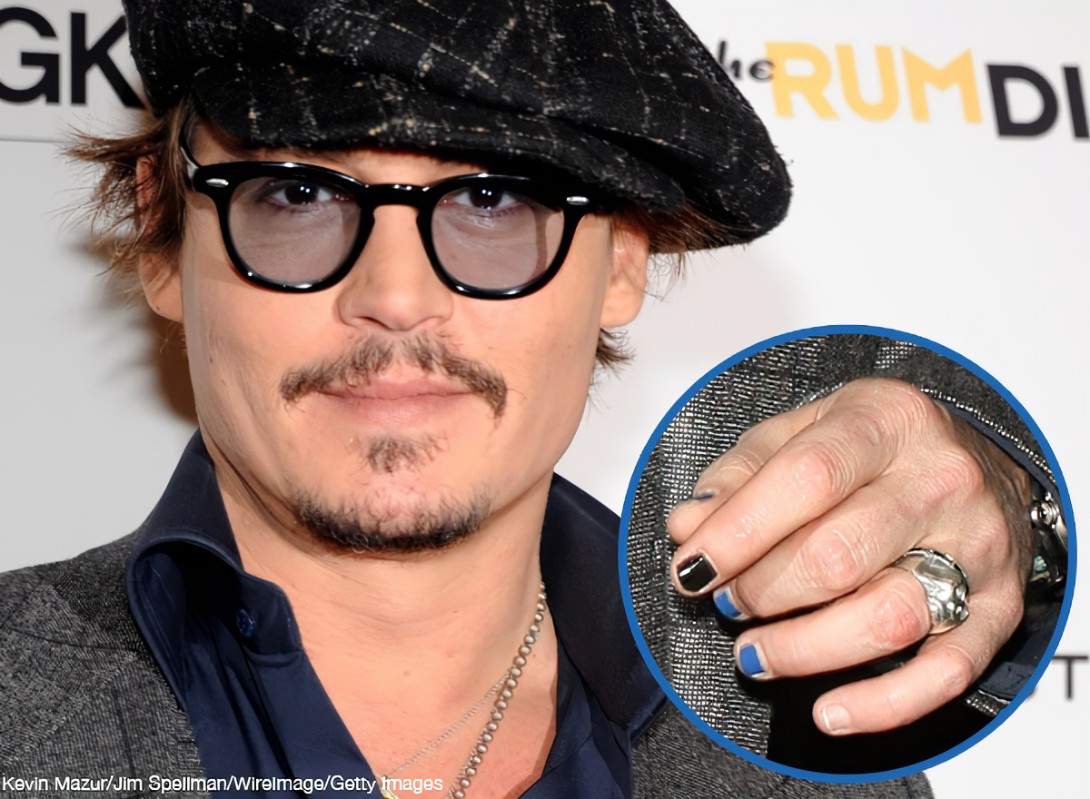 Johnny Depp avec du vernis